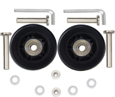 ORO 1 Pair Luggage Wheels Replacement 60mm Case Wheels with 8mm(0.31") Bearings Wheels for Suitcase and Inline Outdoor Skate and Caster Board (60 ...
